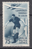 Italy Kingdom 1934 Calcio Posta Aerea, Airmail Sassone#A70 Mi#485 Mint Hinged - Mint/hinged