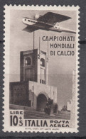 Italy Kingdom 1934 Calcio Posta Aerea, Airmail Sassone#A72 Mi#487 Mint Hinged - Mint/hinged