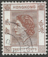 Hong Kong. 1954-62 QEII. 20c Used. SG 181 - Oblitérés