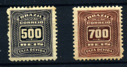 Brasil (Tasas) Nº 34*, 36*. Año 1906/10 - Portomarken