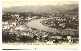 CPA 9 X 14 Isère Grenoble Vue Générale De L'Ile Verte - LA TRONCHE Et Les Alpes - La Tronche