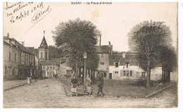 93  DUGNY  LA  PLACE  D' ARMES     +  PERSONNAGES    TBE  1Z495 - Dugny