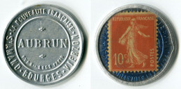 N93-0740 - Timbre-monnaie Aubrun 10 Centimes - Kapselgeld - Encased Postage - Monétaires / De Nécessité