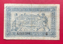 Beau Billet De 50 Centimes Trésorerie Aux Armées Type 1917. Alphabet G. TB/TTB - 1917-1919 Tesoreria Delle Armate