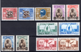 SOMALIA AFIS 1952 14 SETT "1 FIERA SOMALIA S.5 14-15CON POSTA AEREA S.6+ 1953 27 MAGG " 1 COMPAGNA ANTITUBERCOLARE IN SO - Somalia (AFIS)