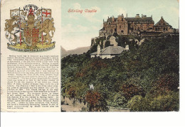 18078) Scotland Stirling Castle Postmark Cancel See Back - Stirlingshire