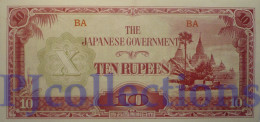 BURMA 10 RUPEES 1942/44 PICK 16b AU/UNC - Andere - Azië