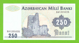 AZERBAIJAN 250 MANAT 1992  P-13b UNC - Azerbeidzjan