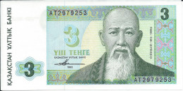 KAZAKHSTAN  -  3  Tenge  1993   -- UNC -- - Kazakhstan