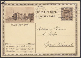 Belgique 1931 -Entier Postal (40 Cts) Sur Carte Postale  De Bruxelles  Vers Spa-Balmoral........(DD) DC-11460 - 1931-1934 Quepis