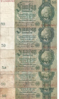 ALLEMAGNE 50 REICHSMARK 1933 VF P 182 ( 5 Billets ) - 50 Mark