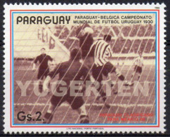 PARAGUAY 1986 - 1v - MNH - Paraguay Vs Belgium Football Fußball Fútbol Soccer Calcio Futebol Voetbal - Belgique Belgica - 1930 – Uruguay