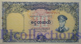 BURMA 10 KYATS 1958 PICK 48a AUNC W/PIN HOLES - Andere - Azië