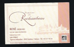 Etiquette Vin  Domaine De Rochambeau  Rosé Demi Sec   Soulaines Sur Aubance   Maine Et Loire 49 - Vino Rosato