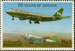 190662 MNH PAKISTAN 1980 25 ANIVERSARIO DE LA COMPAÑIA AEREA " PAKISTAN INTERNATIONAL AIRWAYS" - Pakistan