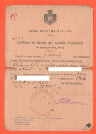 Cars Italia Patente Guida Auto 1915 Ottobre Regio Esercito Genio Ferrovieri Permis De Conduir Voitures à Essence - Documents