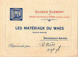 ZWIJNDRECHT  - BEDRIJFSKAART  - CHASSIS CLEMENT - LES MATERIAUX DU WAES          2 SCANS - Zwijndrecht