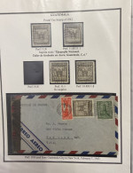 O) 1943 GUATEMALA, POSTAL TAX STAMPS, ARCH OF COMMUNICATIONS BULDING 1c Black Brown, CENTRAL PARK , ANTIGUA OVERPRINTED - Guatemala