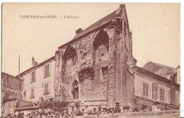 CARRIERES Sur SEINE - ABBAYE Et CAFE Très Animée Enfants - Carrières-sur-Seine