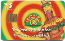 Peru - Telefónica - La Tinka, Chip Incard 02, Gem1A Symmetric Black, 07.1997, 5Sol, Used - Perù