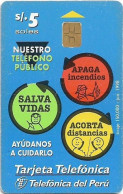 Peru - Telefónica - Nuestro Teléfono Público, Chip Siemens S30, 06.1998, 5Sol, 150.000ex, Used - Perù