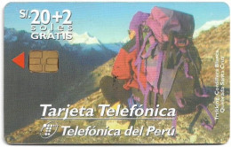 Peru - Telefónica - Trekking Cordillera Blanca, Chip Siemens S30, 07.1998, 20+2Sol, 60.000ex, Used - Pérou