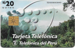 Peru - Telefónica - Paisaje De La Selva, (Glossy), Gem1A Symm. Black, 20Sol, 1996, Used - Peru