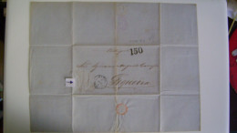 BRAZIL / BRASIL - LETTER SENT FROM BAHIA TO FIGUEIRA (PORTUGAL) TAXED IN 150 REIS IN 1868 IN THE STATE - Covers & Documents