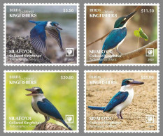 Niuafo'ou 2023, Birds, Kingfisher, 4val - Tonga (1970-...)