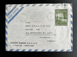 ARGENTINA 1974 AIR MAIL LETTER BUENOS AIRES TO KOLN 27-05-1974 HERT DEER - Cartas & Documentos