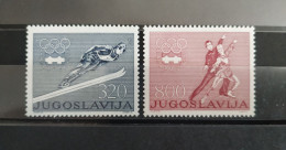 Yugoslavia 1976 Olympic Winter Games Innsbruck Ice Skating Ski Jump MNH - Winter 1976: Innsbruck