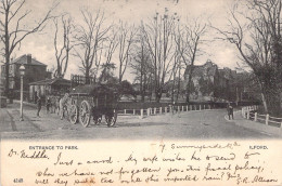 ANGLETERRE - Ilford - Entrance To Park - Carte Postale Ancienne - Other & Unclassified