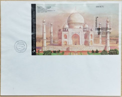 Taj Mahal India, Inde, Ashoka Pillar, Mosque, Islam, Islamic Architecture, Venezuela Big Size FDC Cover - Mosquées & Synagogues