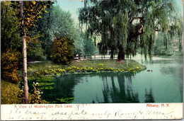 New York Albany View Of Washington Park Lake - Albany