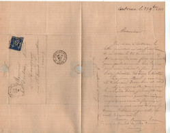 TB 4102 - 1883 - Lettre De COUTERNE MP Convoyeur (Ambulant ) DOMFRONT A ALENCON Pour RAVIGNY Par SAINT DENIS SUR SARTHON - 1877-1920: Semi-moderne Periode