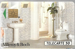 CARTE-PUCE-PRIVEE-D-50U-D 549-SO3-VILLEROY & BOCH-Lot N°A 113530-1000Ex- R° Mat-Utilisé-LUXE-/RARE - Telefoonkaarten Voor Particulieren