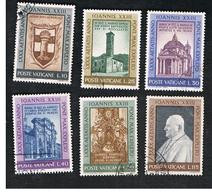 VATICANO - VATICAN - UNIF. 317.322  - 1961  80^  COMPLEANNO DI GIOVANNI XXIII (SERIE COMPLETA DI 6)  - (USED°) - Used Stamps