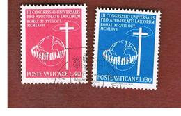 VATICANO - VATICAN - UNIF. 456.457  - 1967 APOSTOLATO DEI LAICI   (SERIE COMPLETA DI 2)     - (USED°) - Used Stamps