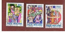 VATICANO - VATICAN - UNIF. 770.772  - 1985 11^ CENT. S. METODIO (SERIE COMPLETA DI 3)  - (USED°) - Gebraucht