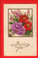 ZUY-32  Bonne Fête  Bouquet De Fleurs Gaufré Geprägt. Circulé 1932 - Anniversaire