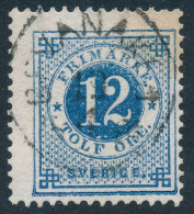 Sweden Suède Sverige 1877: Facit 32, 12ö Blue Ringtyp P.13, F Used OFVANÅKER Cancel (DCSV00400) - 1872-1891 Ringtyp