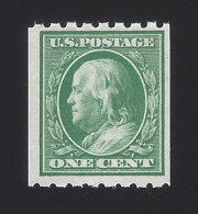 US #390 1910 Green Wmk 190 Perf 8.5 Horz MNH F-VF SCV $10 - Nuevos