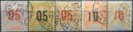 R2141/46 - 1912 - COLONIES FRANÇAISES - NOUVELLE CALEDONIE - SERIE COMPLETE - N°105 à 109 Oblitérés - Usados