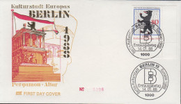 Berlin Mi. 800  FDC - Berlin Kulturhauptstadt Europa - Eckstück - Berliner Bär - 1981-1990