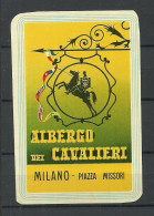 ITALY Milano Albergo Dei Cavalieri HOTEL Piazza Missori Vignette Advertising Poster Stamp Reklamemarke MNH - Hotel- & Gaststättengewerbe