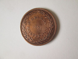 Saint Helena Island-Half Penny 1821 Cooper Coin See Pictures - Saint Helena Island