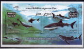 India MNH Miniature 2009, Joint Issue Indo Philippinees, Dolphin, Shark, Whale, Fish, - Dauphins