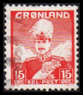 1938. Christian X And Polar Bear. 15 Øre Red. WITH UNUSUAL AMERICAN NAVY CANCEL  (Michel 5) - JF530822 - Gebraucht
