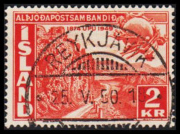 1947. ISLAND. UPU 2 KR With Luxus Cancel REYKJAVIK 25. V. 50. Very Beautiful Cancel.  (Michel 262) - JF530824 - Oblitérés