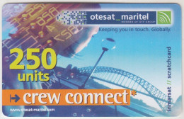 GREECE - OTESAT Maritel ,Satellite Prepaid Card ,250 U , Exp.date 1 Year After First Use, Used - Griechenland